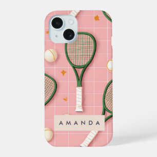 Motif de raquette de tennis rétro personnalisé ave