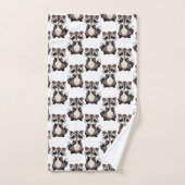 Motif de Raton Laveur Blanc (Serviette à main)