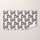 Motif de Raton Laveur Blanc (Serviette à main)
