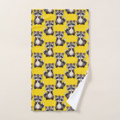 Motif de Raton Laveur Jaune (Serviette à main)