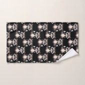 Motif de Raton Laveur Noir  (Serviette à main)