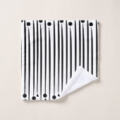 Motif de rayure de cercle de triangle noir et blan (Gant de toilette)