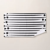 Motif de rayure de cercle de triangle noir et blan (Serviette à main)