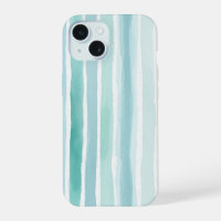 Motif de rayure verticale aqua aquarelle côtier