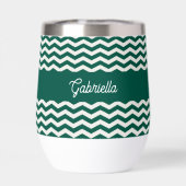 Motif de rayure zig zag chevron vert sarcelle nom (Arrière)