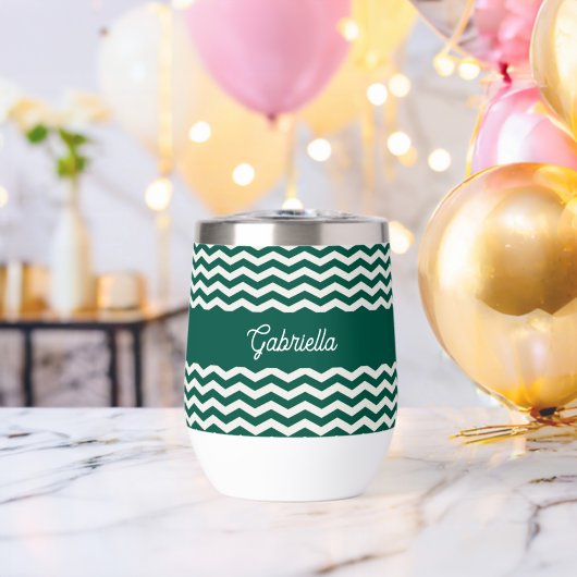 Motif de rayure zig zag chevron vert sarcelle nom (Enterrement de vie de garçon (pivoté))