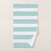 Motif de rayures blanches et vert menthe (Serviette à main)