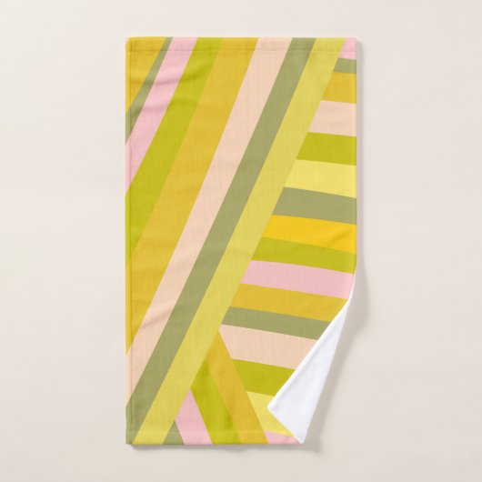 Motif de rayures Citrus modernes (Serviette à main)