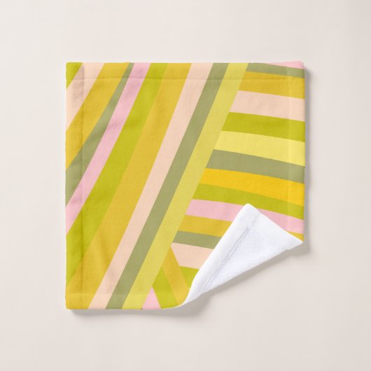 Motif de rayures Citrus modernes (Gant de toilette)