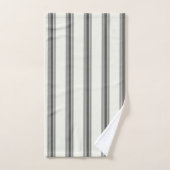 Motif de rayures noir et blanc Élégant, moderne (Serviette à main)