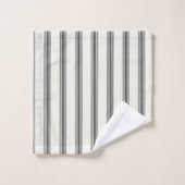 Motif de rayures noir et blanc Élégant, moderne (Gant de toilette)