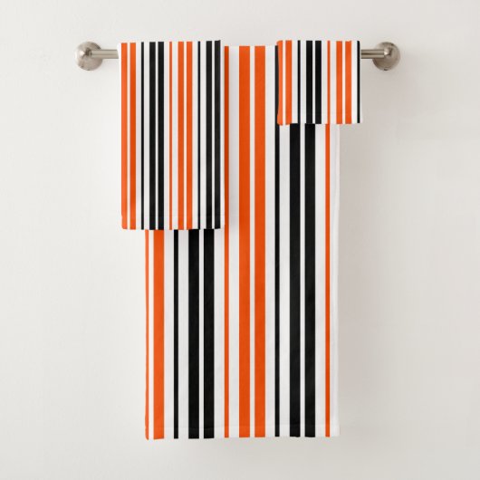 Motif de rayures orange noir blanc Design  (En situation)