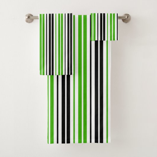 Motif de rayures vert noir blanc (En situation)