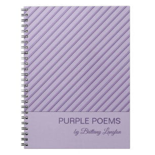 Motif de rayures violettes Carnet personnalisé