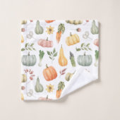 Motif de récolte d'automne Watercolor (Gant de toilette)