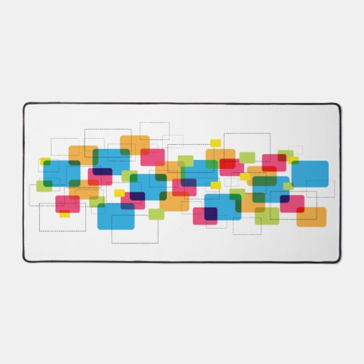 Motif de rectangles géométriques rétro colorées (Recto)