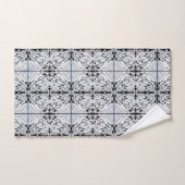 Motif de répétition Abstrait gris noir blanc (Serviette à main)