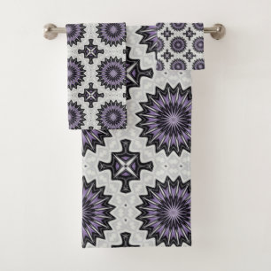 Motif de répétition Gris argenté et Gras gras Lila