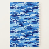 Motif de requin bleu | Monogramme (Dos)