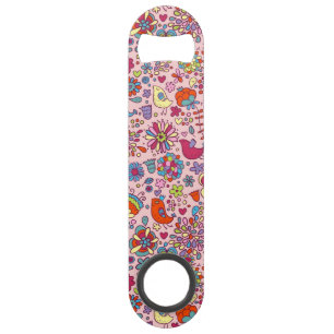 Motif de ressort avec les fleurs colorées