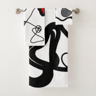 Motif de rétention : Abstrait noir, blanc, gris et