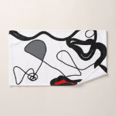 Motif de rétention : Abstrait noir, blanc, gris et (Serviette à main)