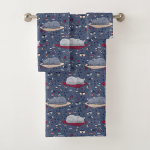 Motif de rêve de chats doux et confortable