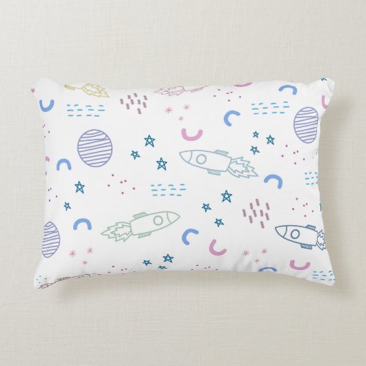 Motif de roquettes spatiales mignonnes | Coussin d (Devant)
