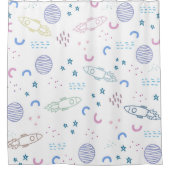 Motif de roquettes spatiales mignonnes | Rideau de (Devant)