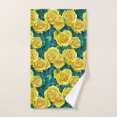 Motif de Rose d'aquarelle jaune (Serviette à main)