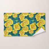 Motif de Rose d'aquarelle jaune (Serviette à main)