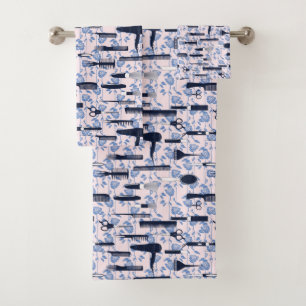 Motif de rose de bleu de soin de beauté
