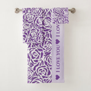 Motif de rose pourpre doux