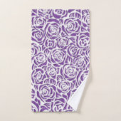 Motif de rose pourpre doux (Serviette à main)