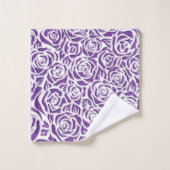Motif de rose pourpre doux (Gant de toilette)