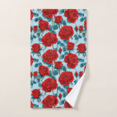 Motif de roses rouges (Serviette à main)