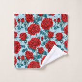 Motif de roses rouges (Gant de toilette)