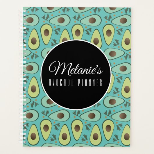 Motif de salade d'avocat et de coriandre (Devant)
