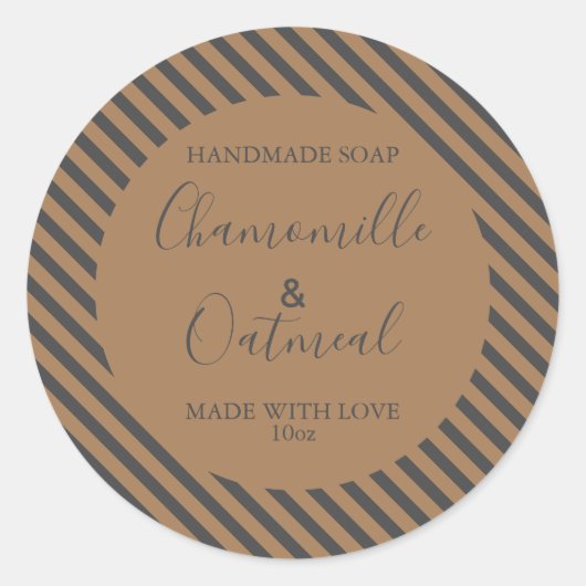 Motif de savon personnalisable Étiquette moderne (Devant)