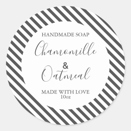 Motif de savon personnalisable Étiquette moderne (Devant)