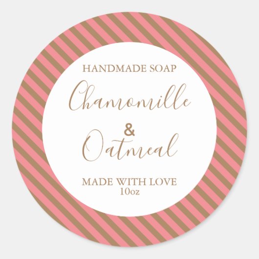 Motif de savon personnalisable Étiquette moderne (Devant)