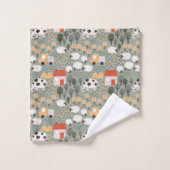 Motif de scène de ferme mignonne (Gant de toilette)
