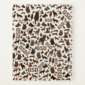 Motif de silhouette de chien berger allemand (Dos)