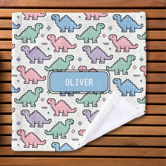 Motif de silhouettes de dinosaures en pixels paste
