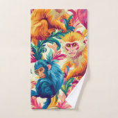 Motif de singe Rococo (Serviette à main)