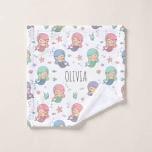 Motif de sirène de dessin animé mignon