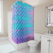 MOTIF de sirène FAUX iridescente rideau douche (En situation)