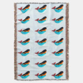 motif de sirènes bleues jeter la couverture (devant Vertical)