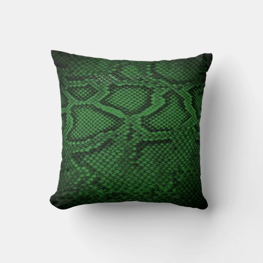 Motif de Snakeskin vert foncé coussin 2 (Recto)