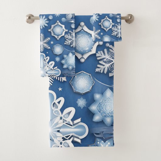 Motif de snowflacon bleu glace (En situation)
